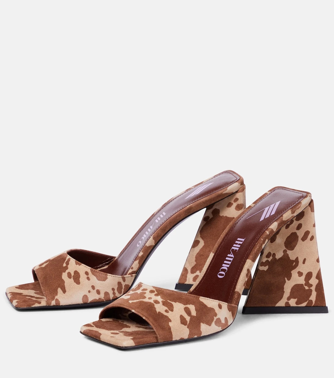The Attico - Devon cow-print suede sandals