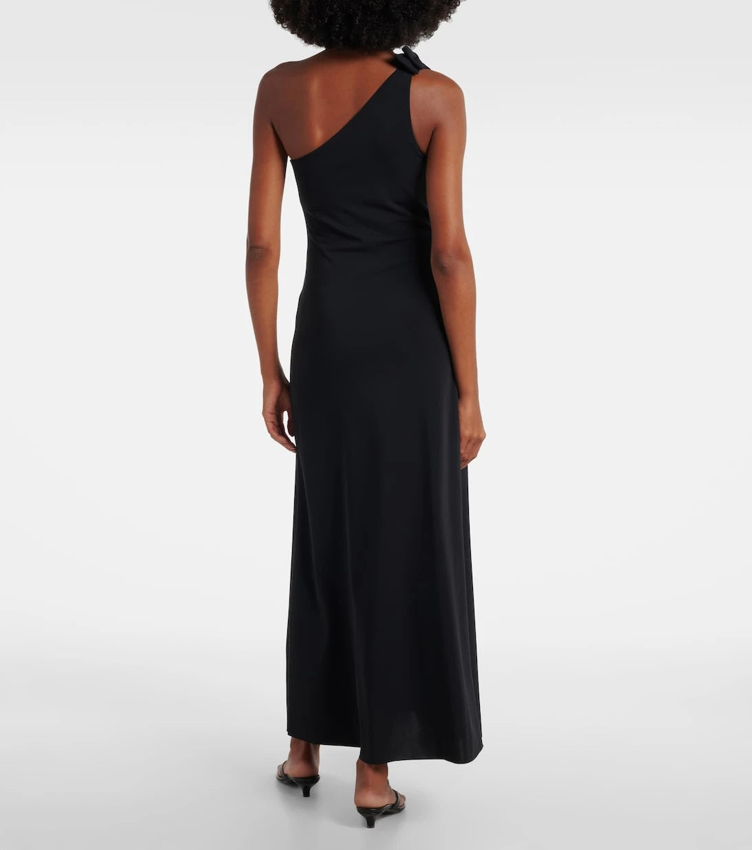 Eres - Miss bow-detail one-shoulder maxi dress