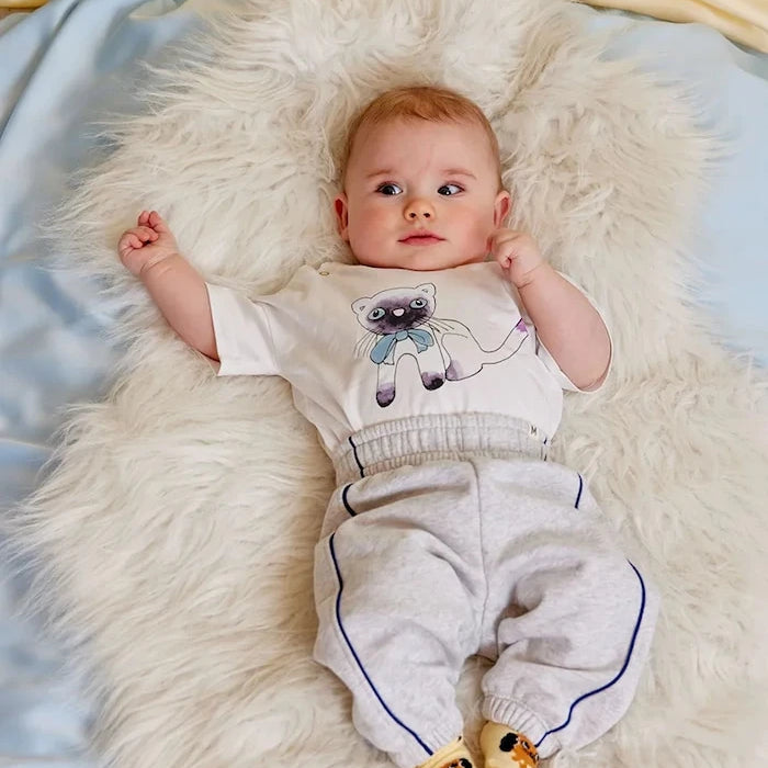 Детска памучна тениска Mini Rodini Siamese