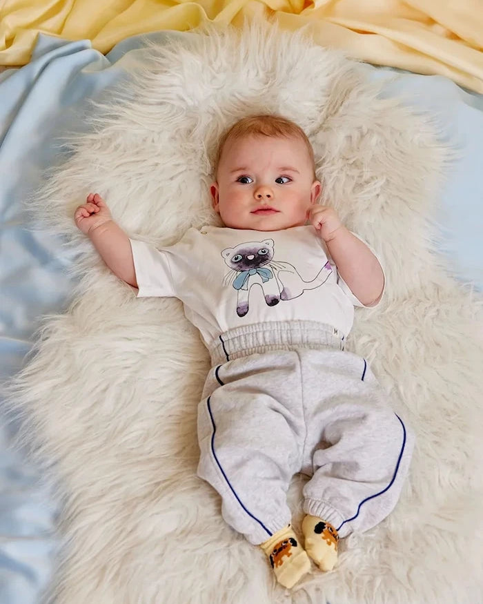 Детска памучна тениска Mini Rodini Siamese