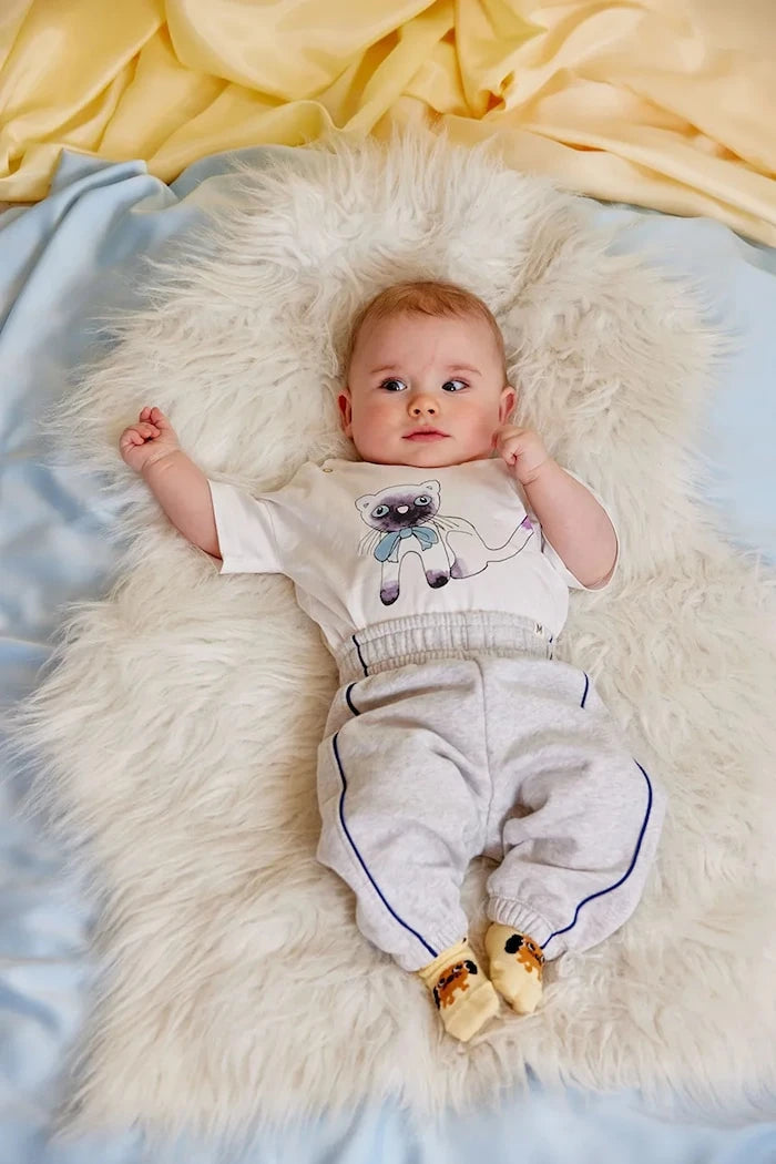 Детска памучна тениска Mini Rodini Siamese