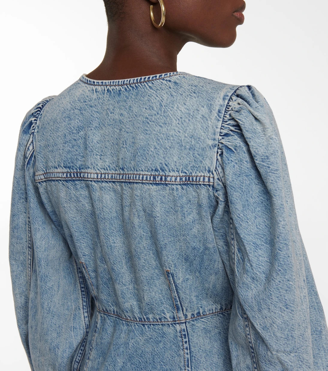 Ganni - Denim midi dress