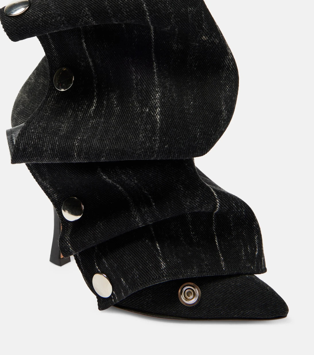 Y/Project - Snap denim knee-high boots