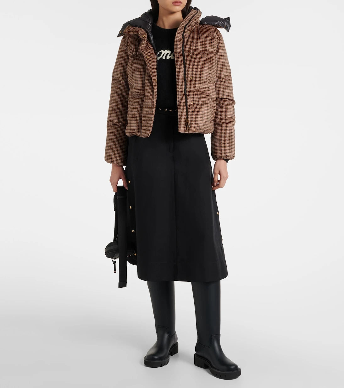 Moncler - جاكيت كويرزي مبطن بتصميم المربعات الصغيرة