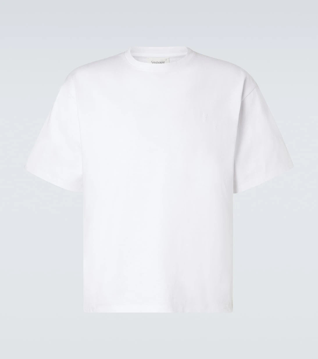 Saint Laurent - Cropped cotton jersey T-shirt