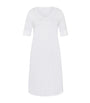 Hanro White Cotton Lace-Trim Moments Nightdress