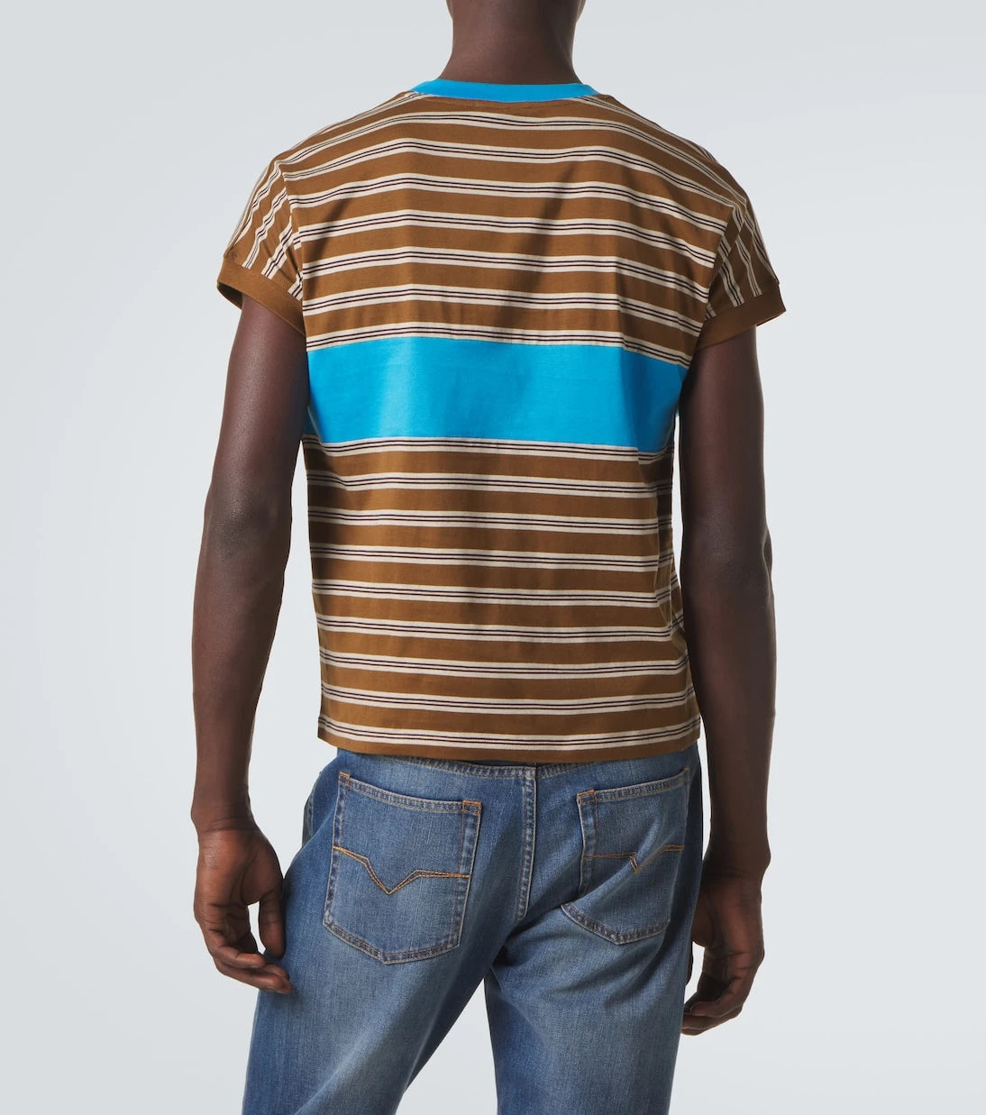 Versace - Logo striped cotton T-shirt
