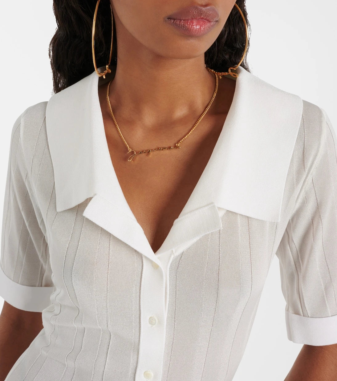 Jacquemus - La mini robe Manta jersey shirt dress