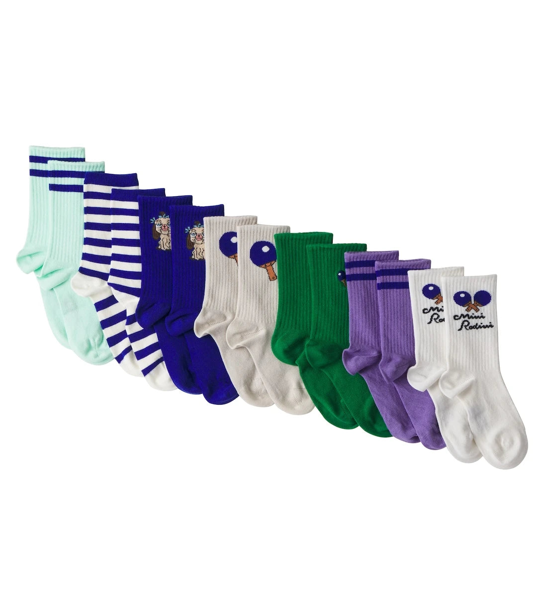 Mini Rodini - Set of 7 cotton-blend socks
