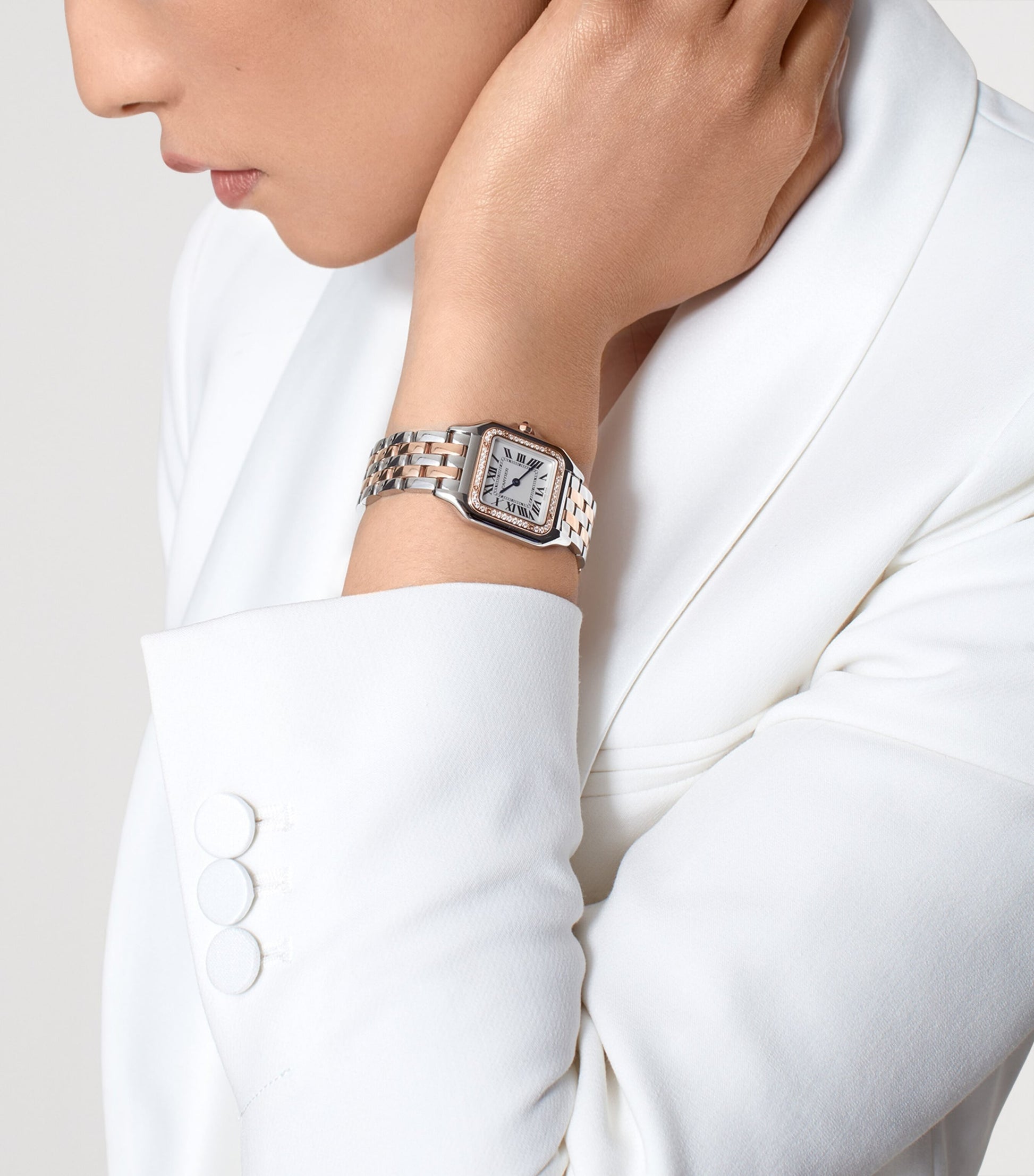 Medium Rose Gold and Diamond Panthère de Cartier Watch 27mm