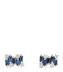 White Gold, Sapphire and Diamond Shimmer Stud Earrings