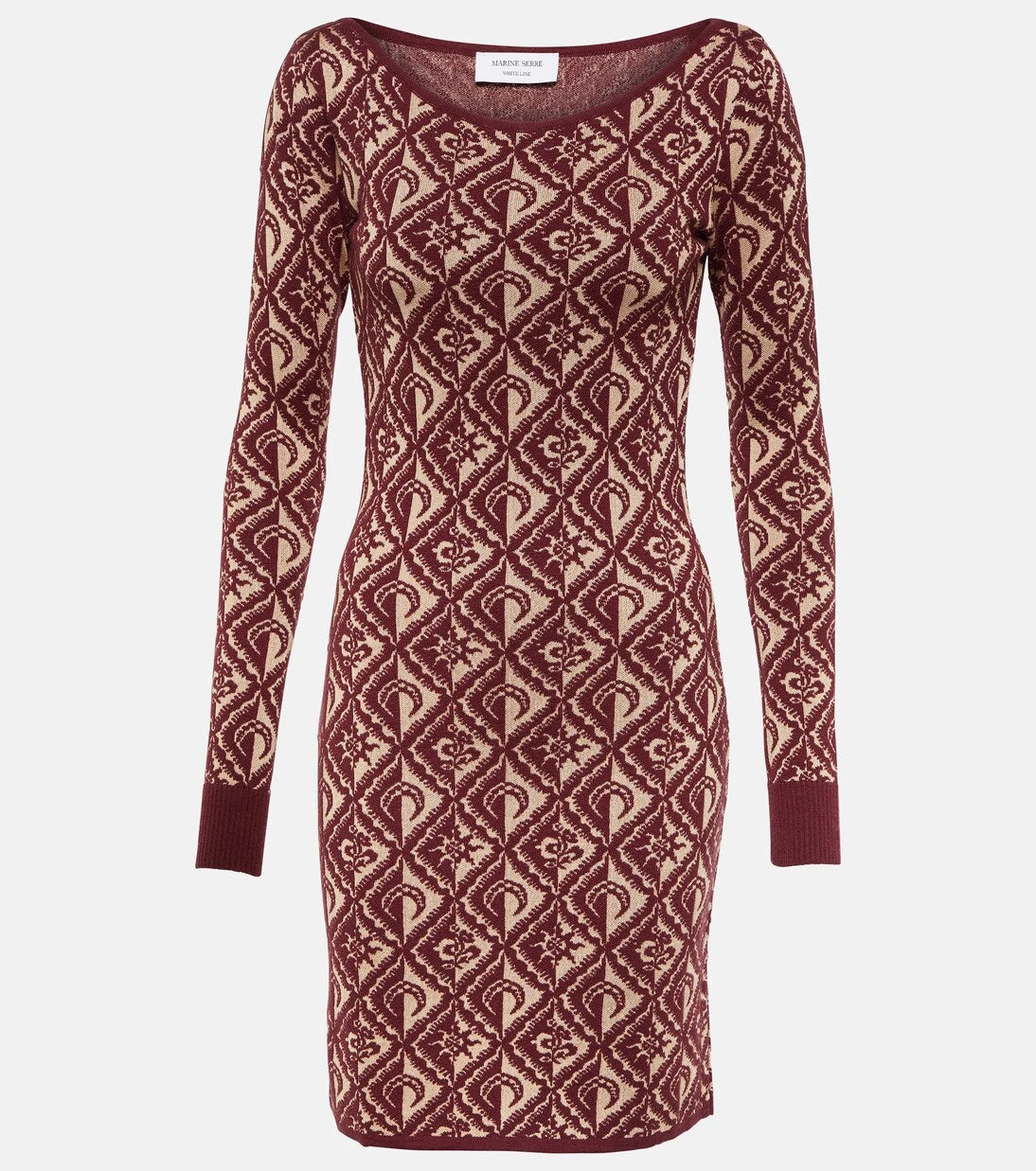 Marine Serre - Moon Diamant jacquard wool-blend minidress