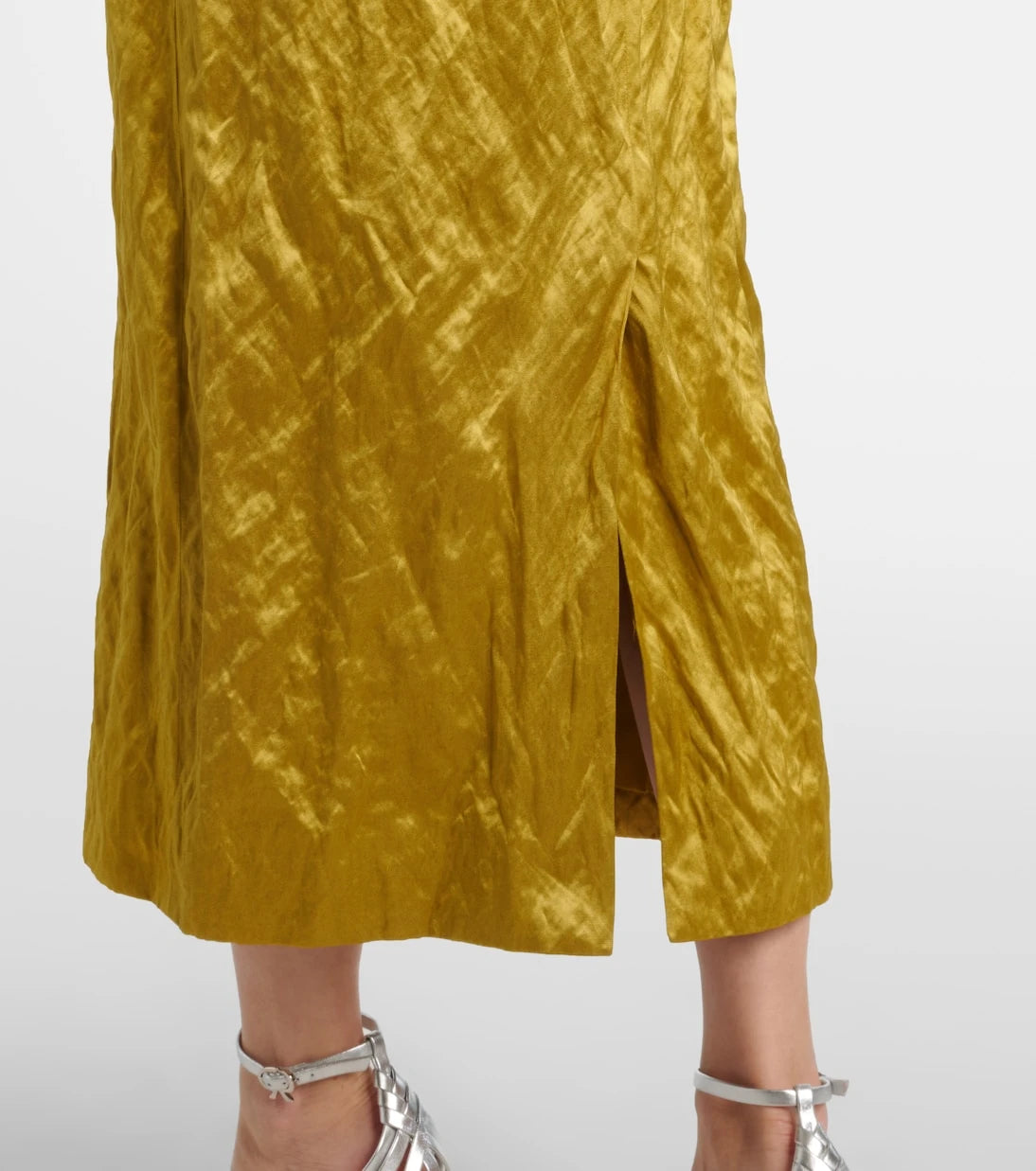 Erdem - Embellished satin midi dress