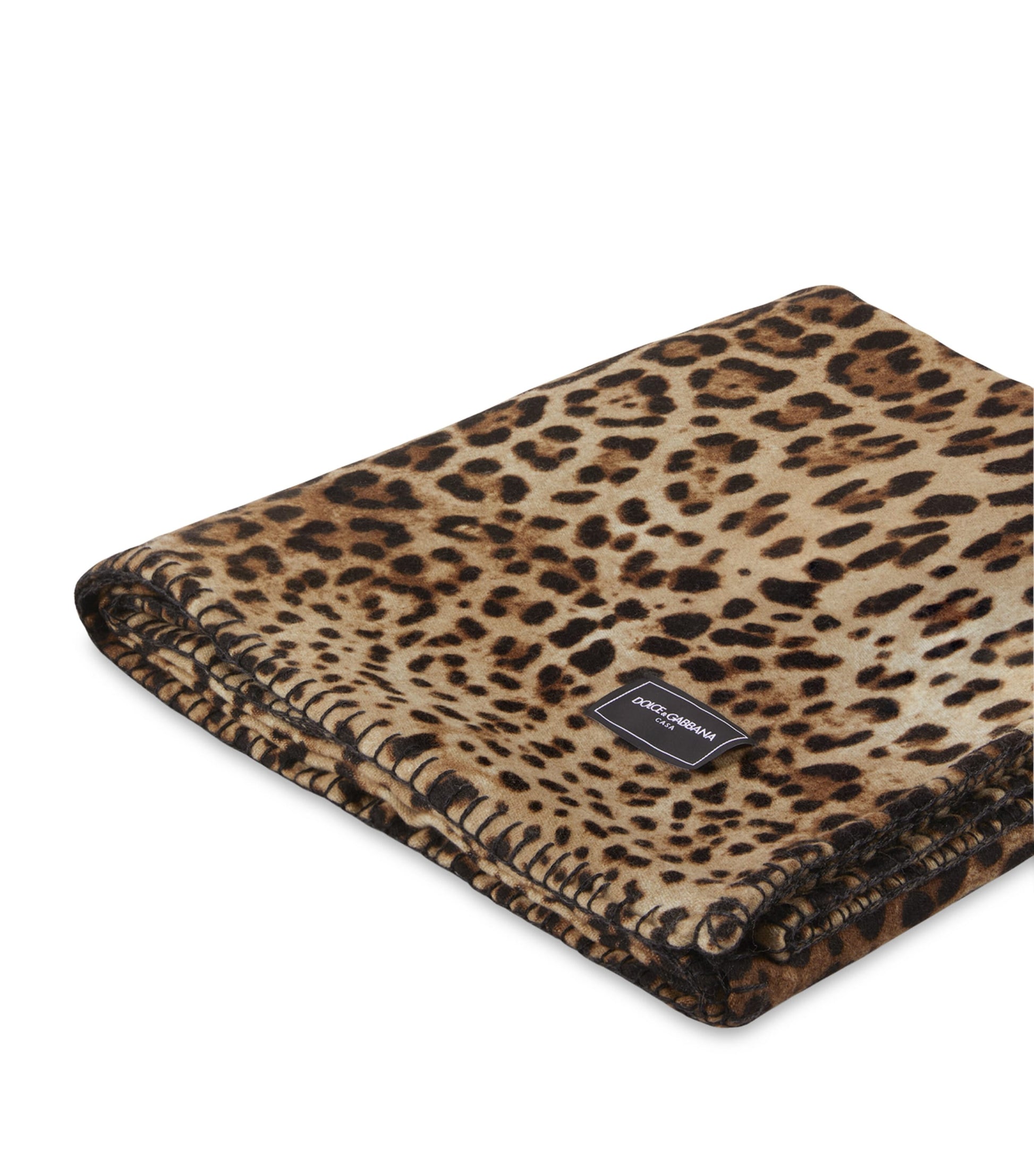 Dolce & Gabbana Casa Wool-Silk Leopardo Blanket (140cm x 180cm)
