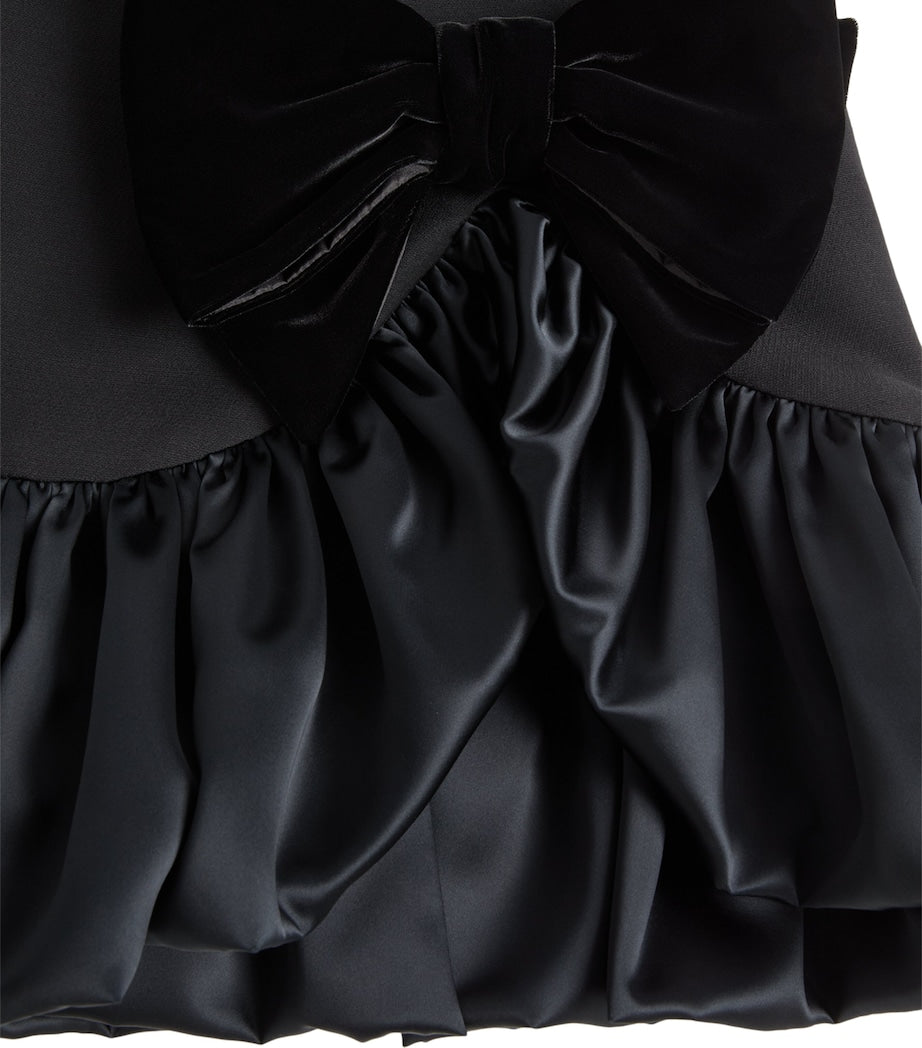 Valentino Black Wool-Silk Mini Dress