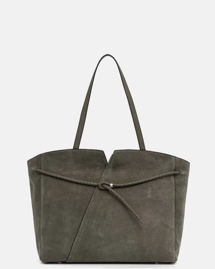 BOSS kadın süet alışveriş çantası BOSS REVERS TOTE S