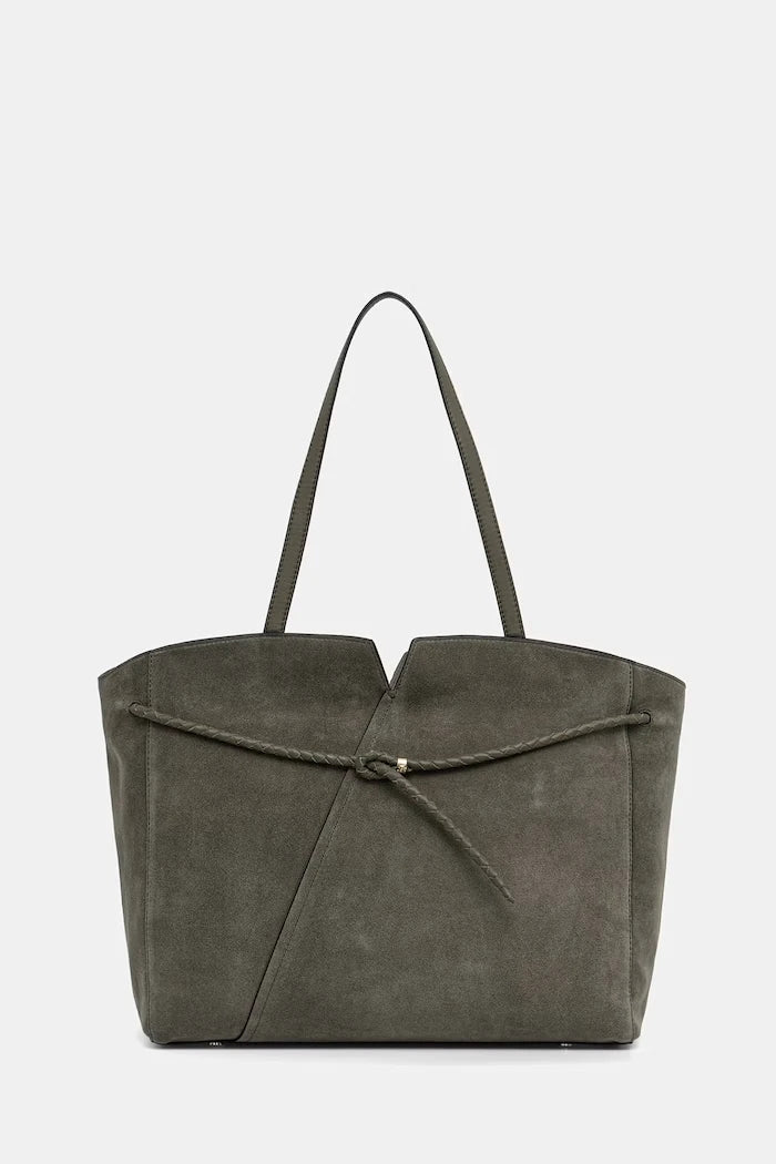 BOSS kadın süet alışveriş çantası BOSS REVERS TOTE S