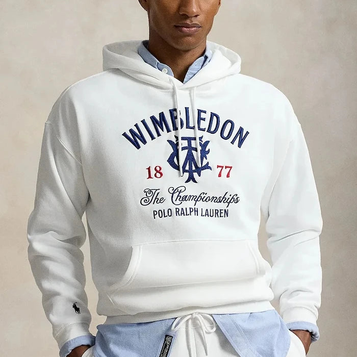 Polo Ralph Lauren kapüşonlu erkek pamuklu sweatshirt Wimbledon