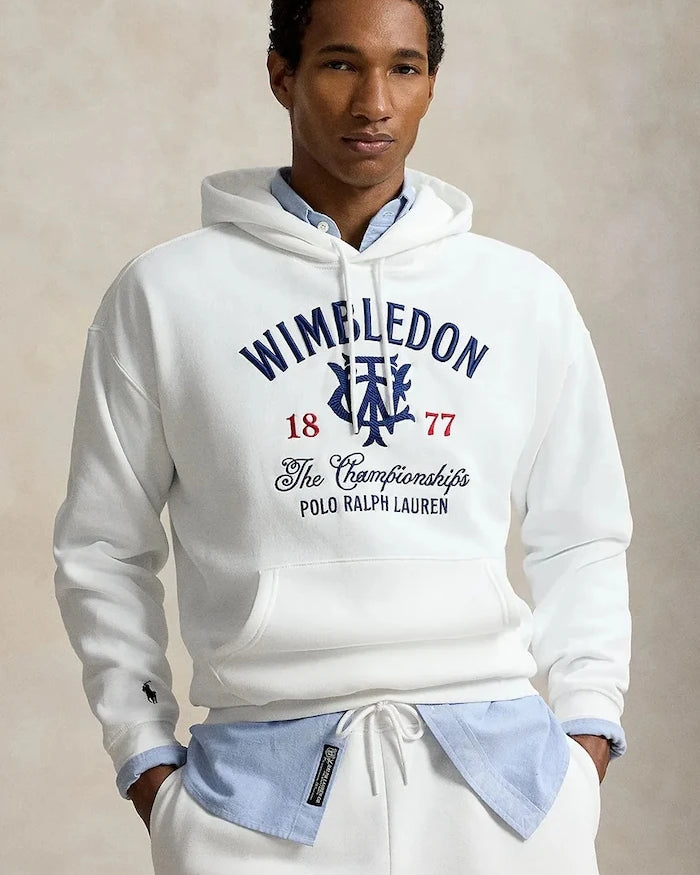 Polo Ralph Lauren kapüşonlu erkek pamuklu sweatshirt Wimbledon