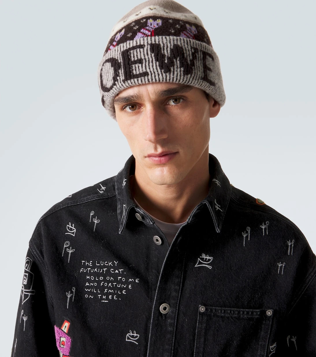 Loewe - x Louis Wain wool-blend beanie