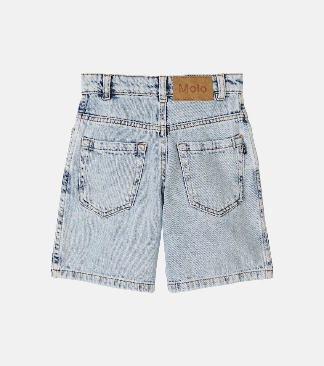 Molo - Art faded denim shorts