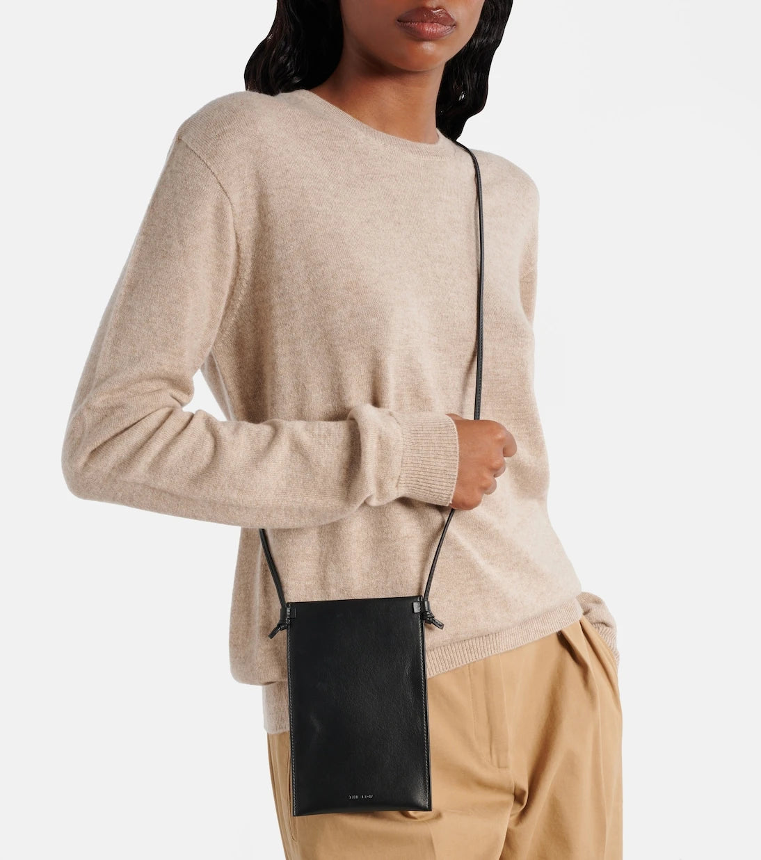 The Row - Camie leather pouch with strap