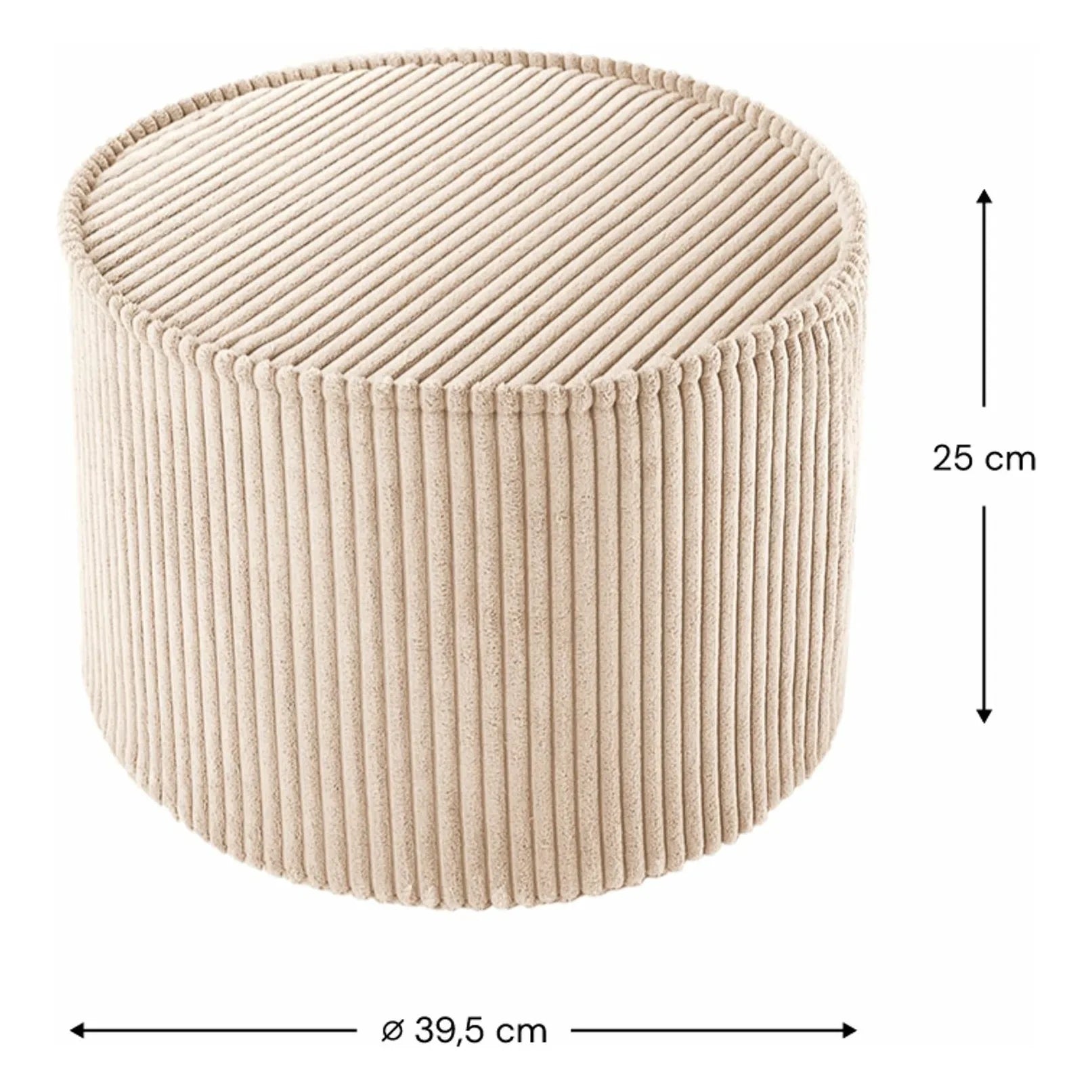 Wigiwama - Corduroy pouffe | Beige