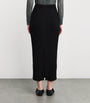 Issey Miyake Black Hatching Bottoms Pleated Maxi Skirt