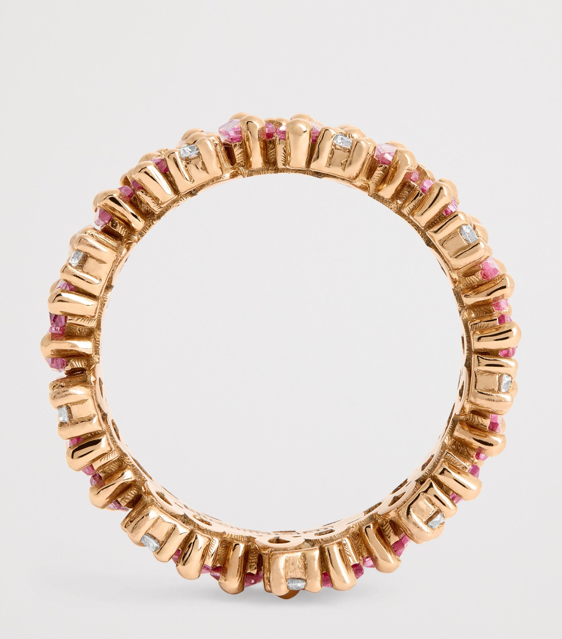 Rose Gold and Sapphire Audrey Shimmer Eternity Ring