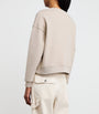 Weekend Max Mara Beige Cotton-Blend Embroidered-Logo Sweatshirt