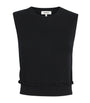 Sandro Paris Black Wool-Cashmere Sweater Vest