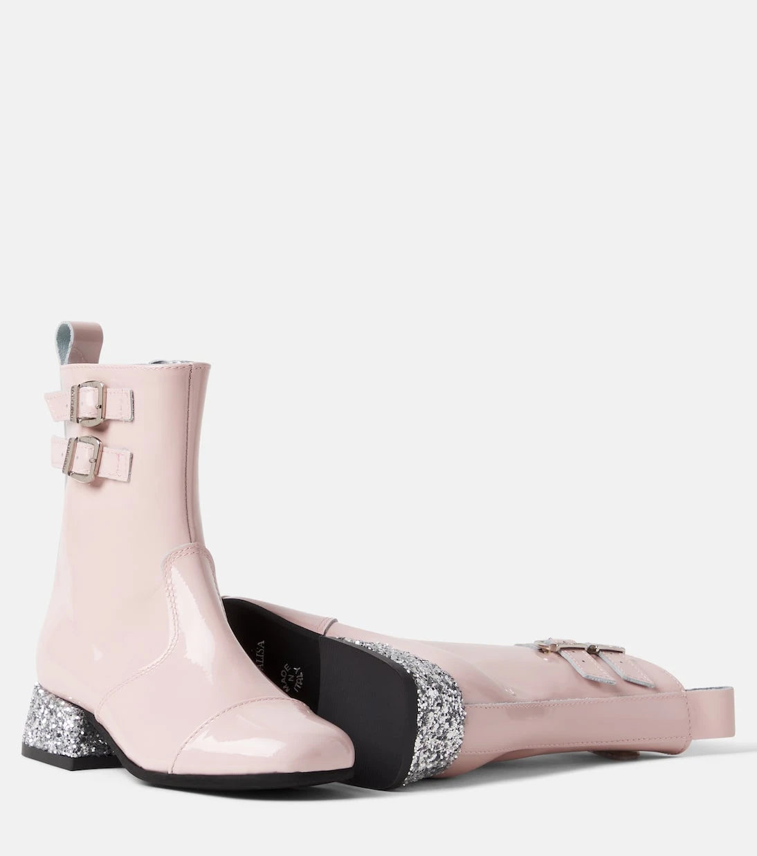Monnalisa - Glitter patent leather boots