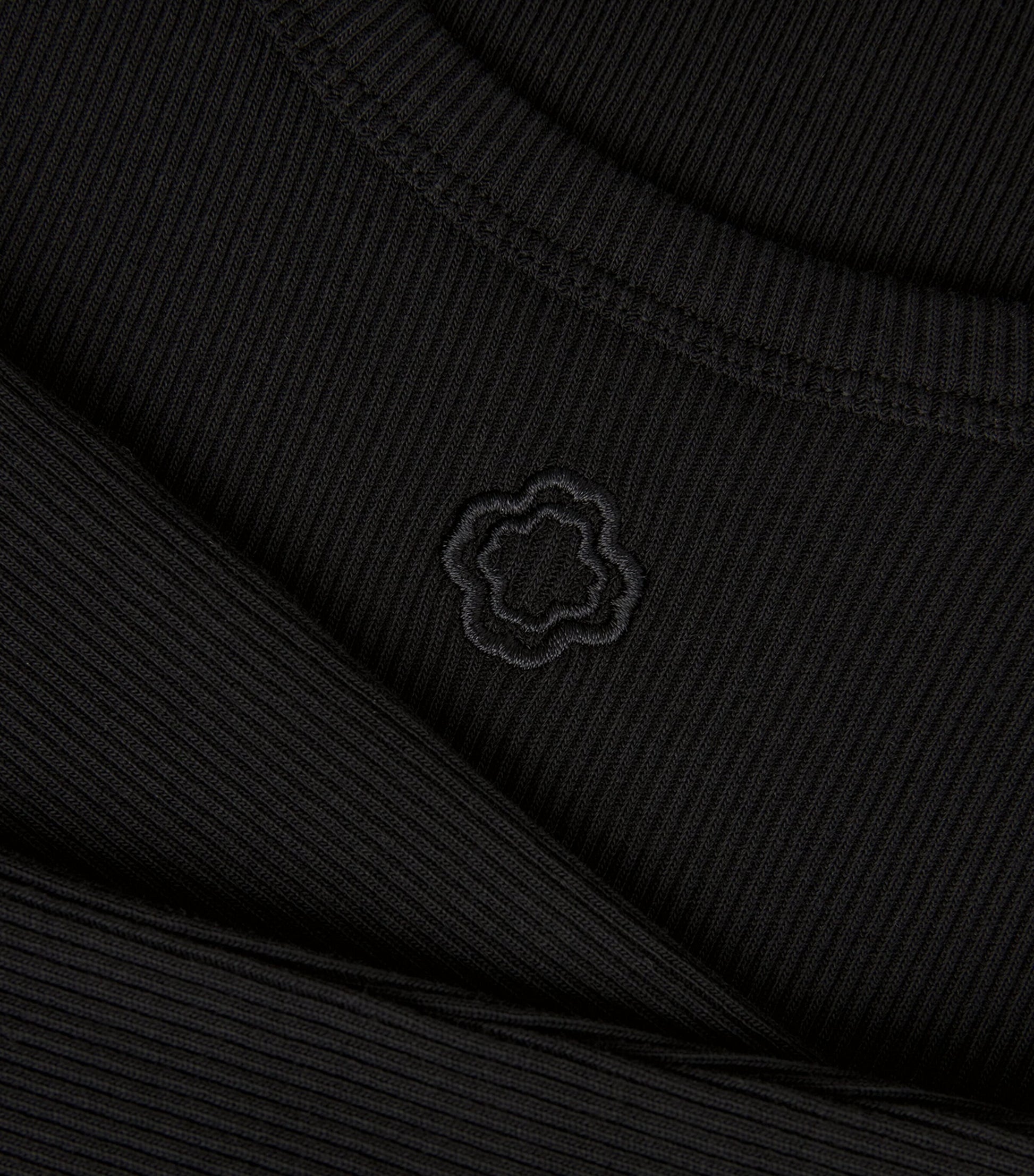 Maje Black Stretch-Cotton Rib-Knit Tank Top