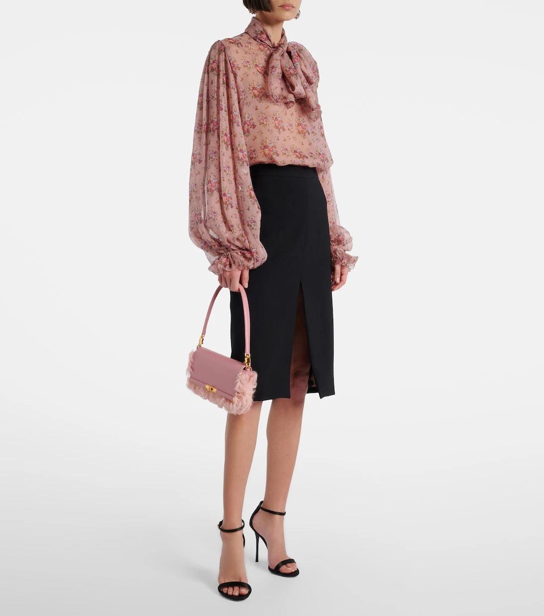 Dolce&Gabbana - Marlene Small shearling shoulder bag