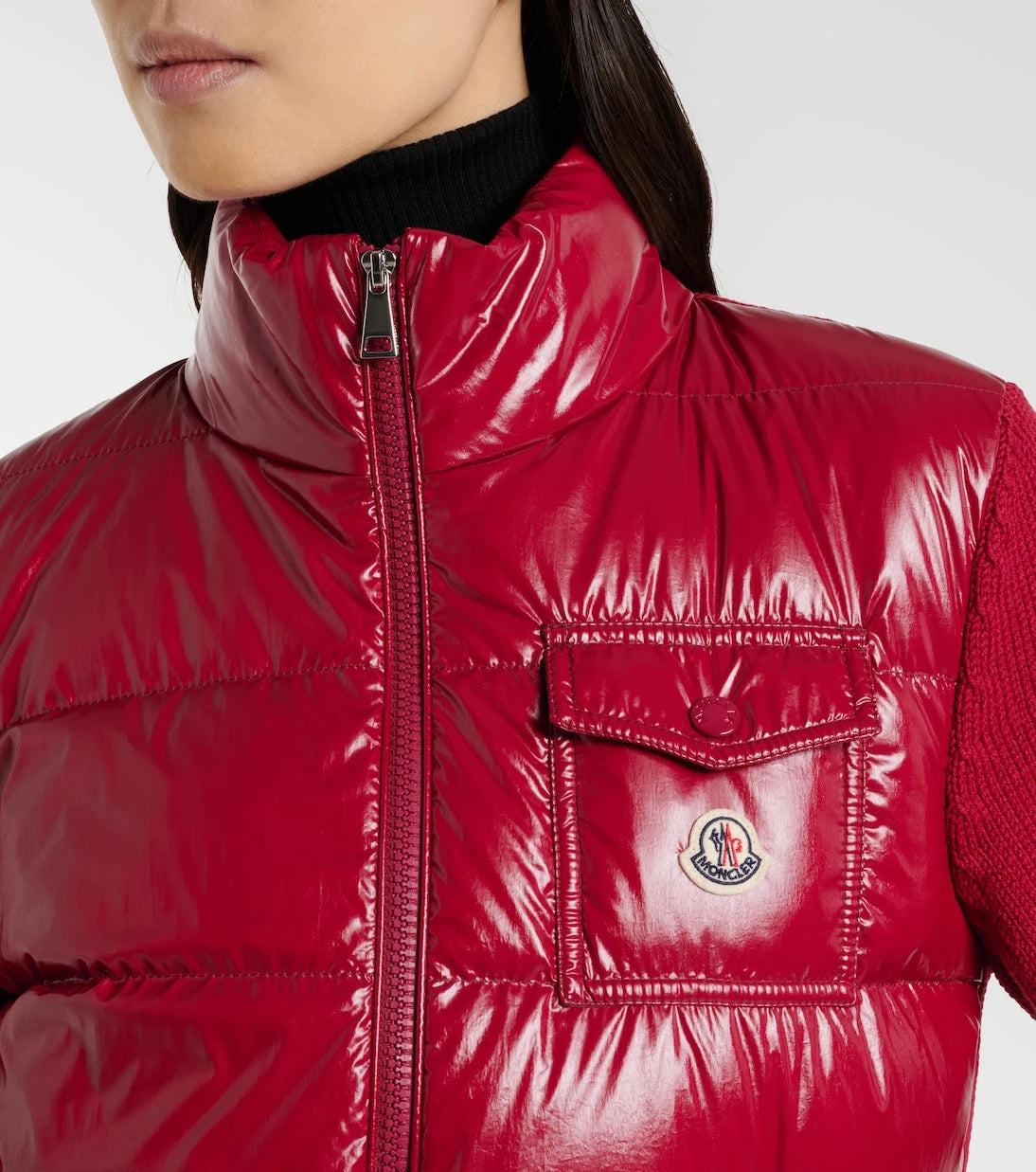 Moncler - Down-paneled virgin wool cardigan