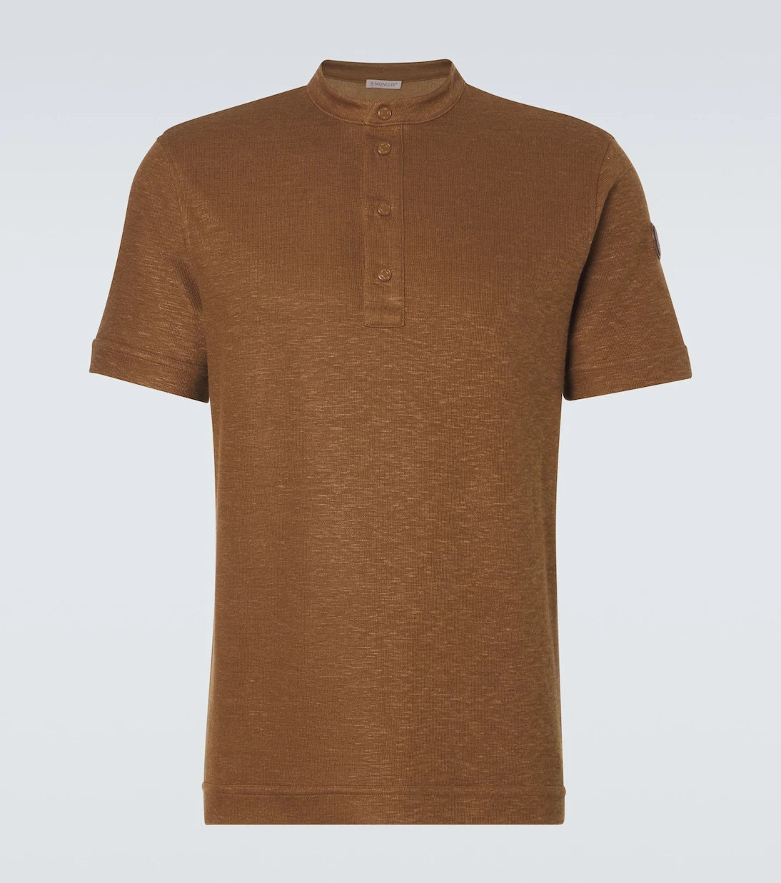 Moncler - Cotton and linen-blend polo shirt