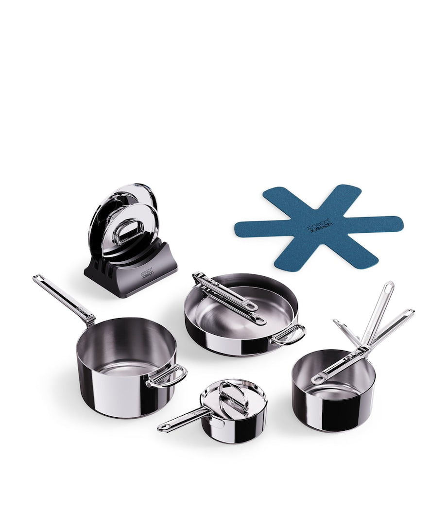 Joseph Joseph Space Steel Folding-Handle 5-Piece Cookware Set