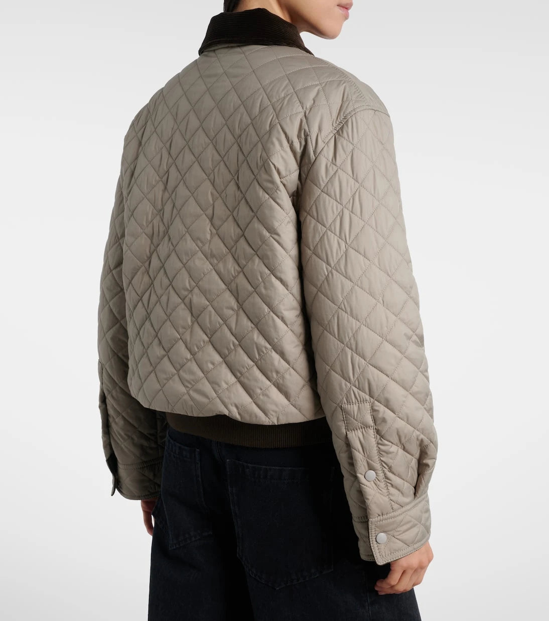 Loewe - Anagram leather-trimmed quilted jacket