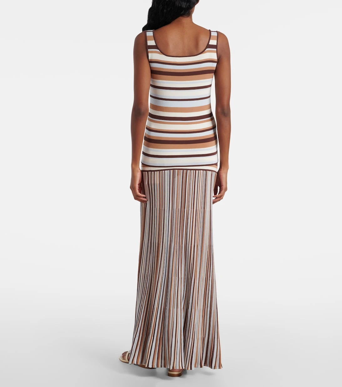 Faithfull - Enya striped knitted cotton-blend top
