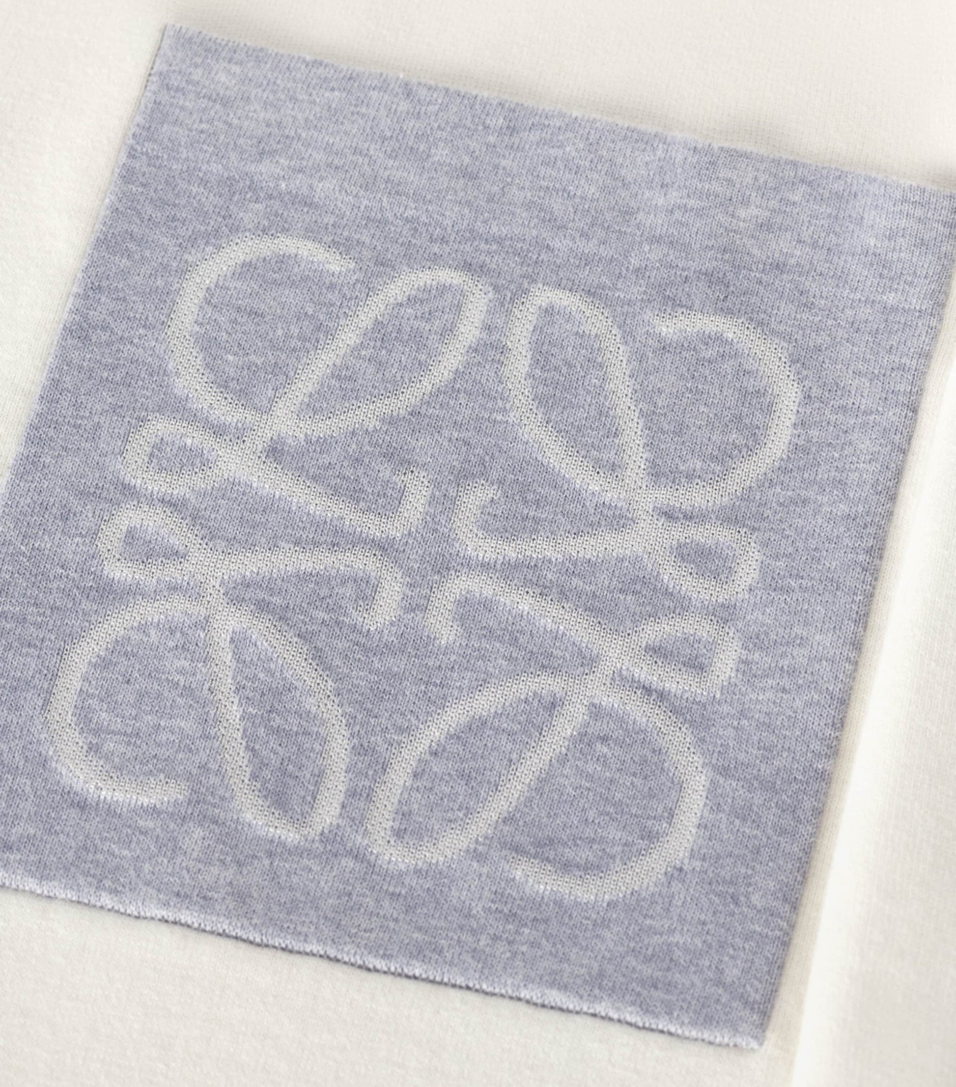 Beige Cotton-Blend Anagram Sweater