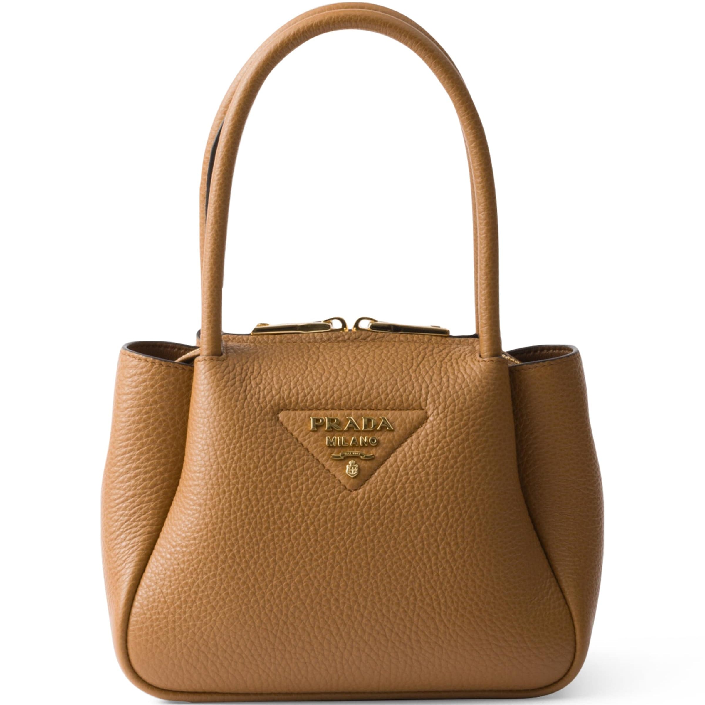 Prada Brown Mini Leather Top-Handle Bag