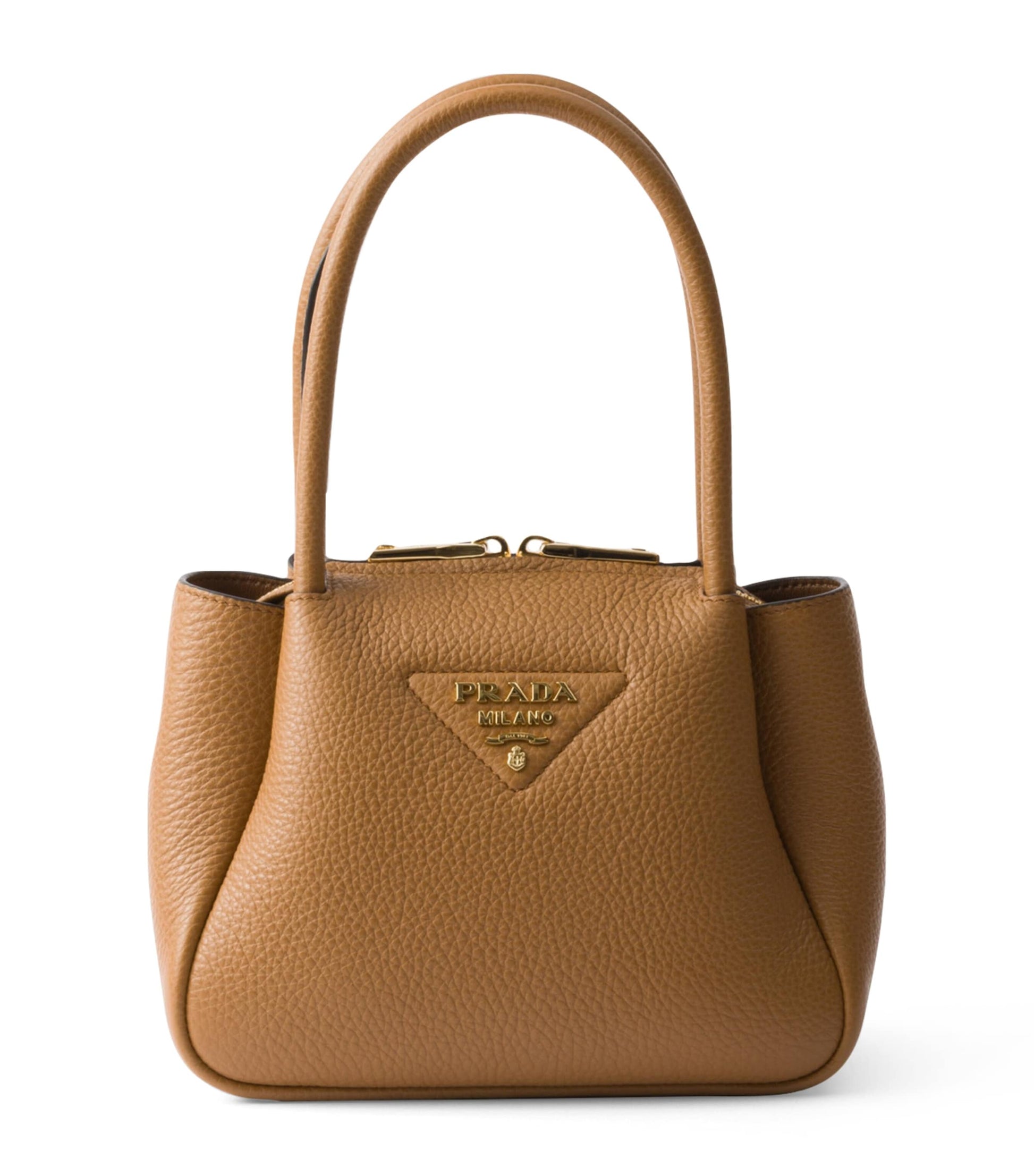 Prada Brown Mini Leather Top-Handle Bag