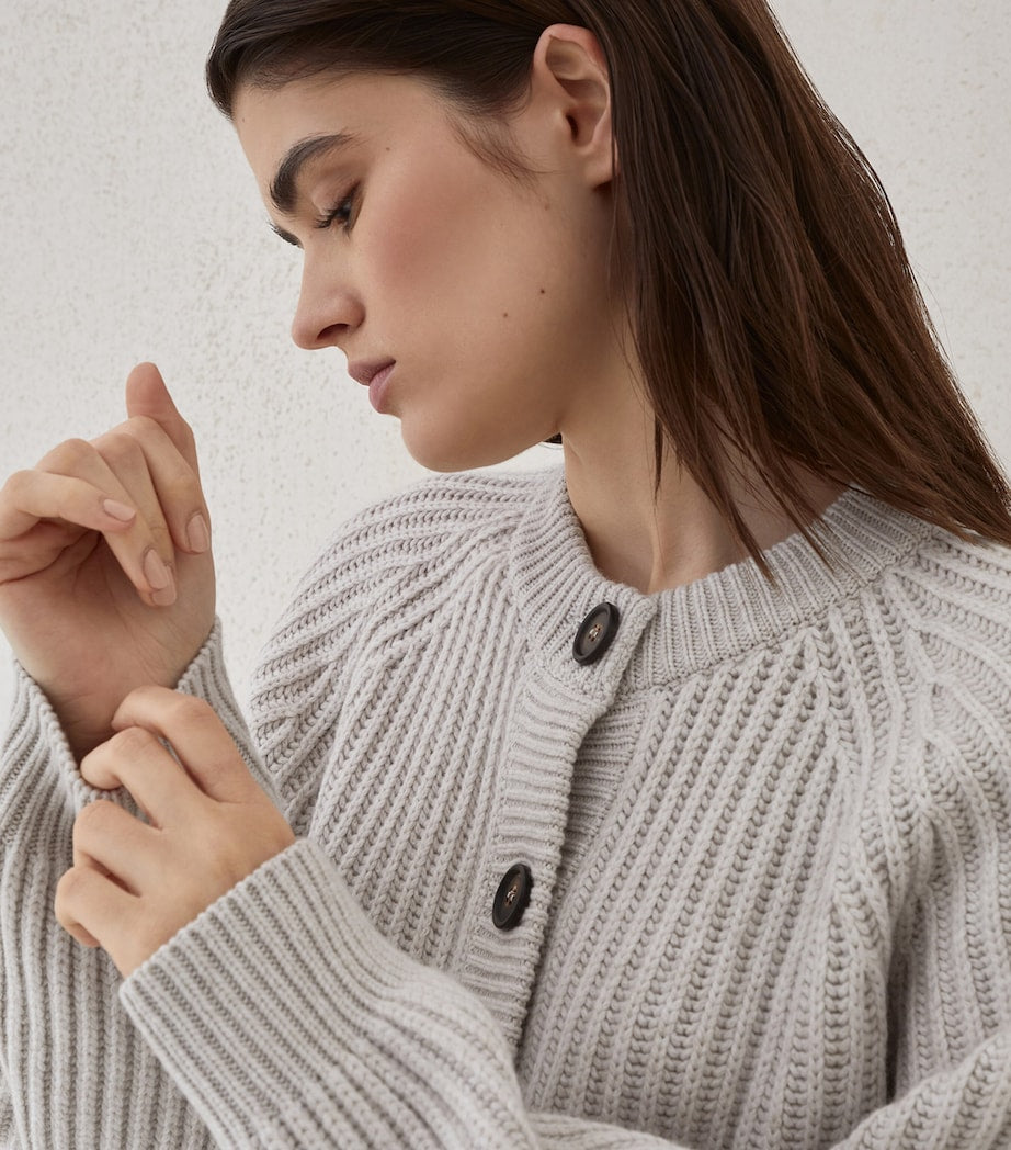 White Cashmere Cardigan