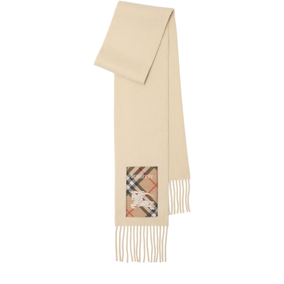 Cashmere Check Patch Scarf