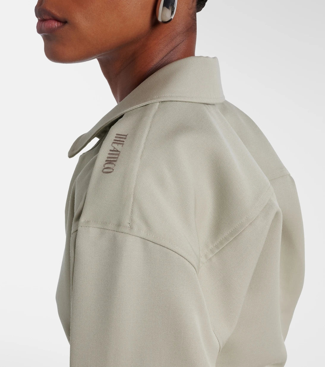 The Attico - Draped wool shirt