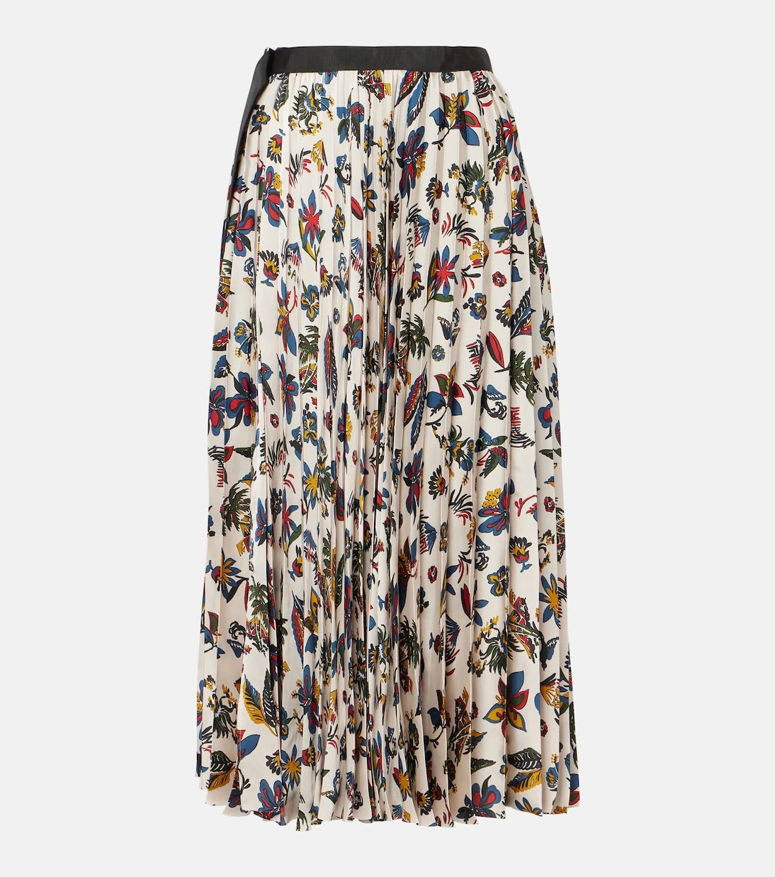 Sacai - Printed pleated midi skirt