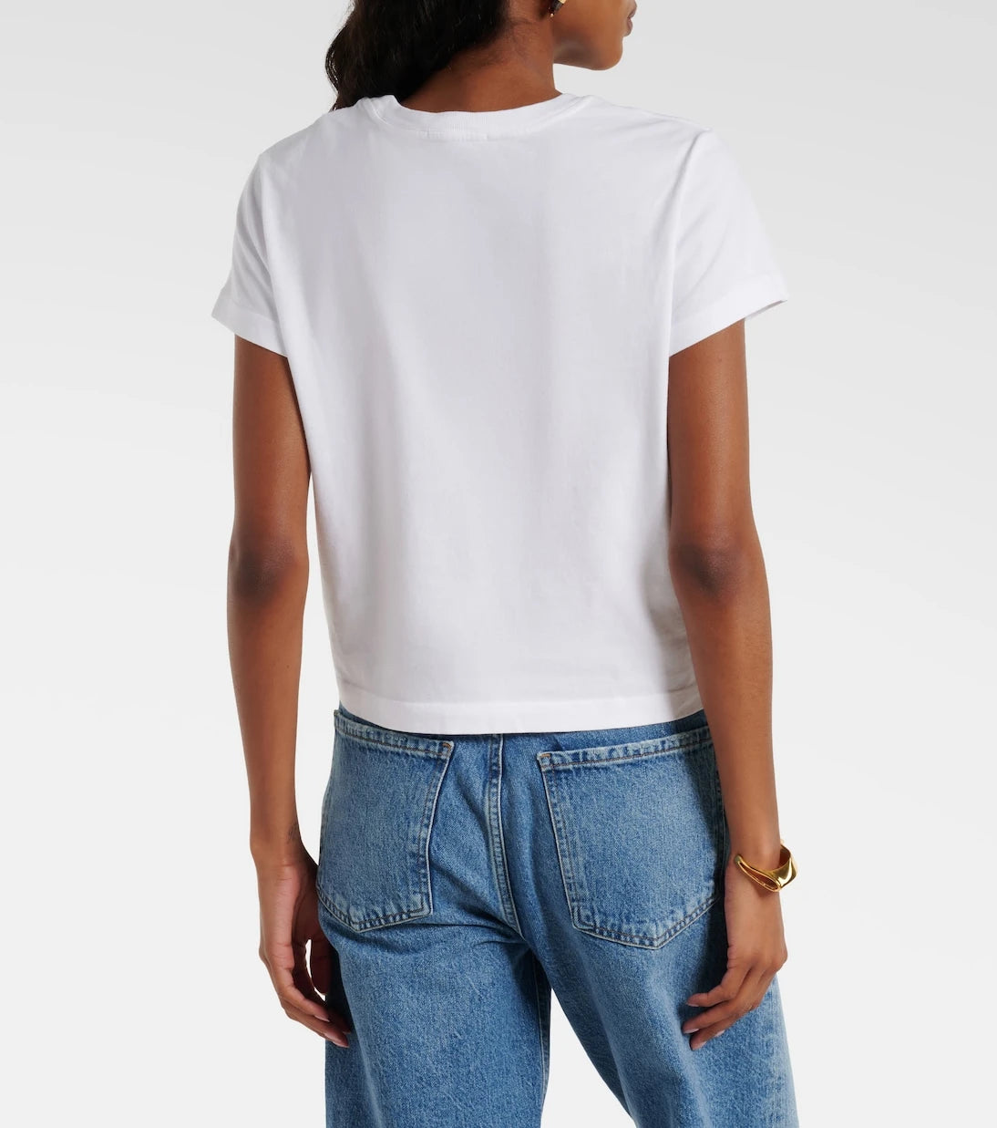 Agolde - Adine cropped cotton jersey T-shirt