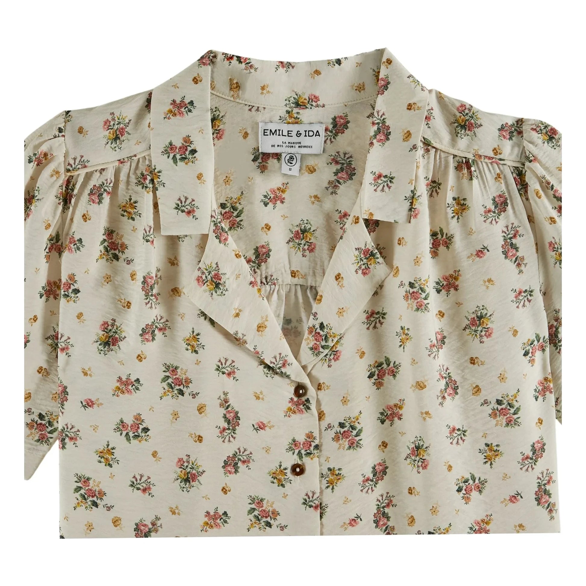 Emile et Ida - Cotton Printed Shirt | Cream