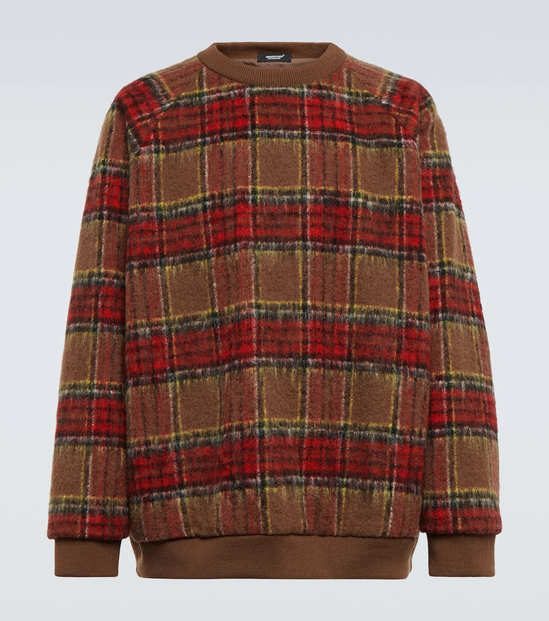 Undercover - Checked wool-blend flannel sweater