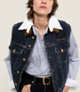 Miu Miu Blue Denim Logo Vest